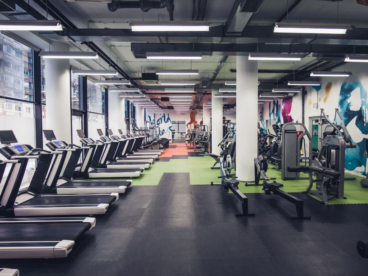 inside a gym space